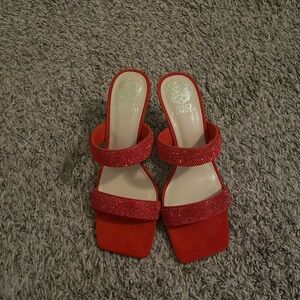Vince Camuto Red Heeled Sandals